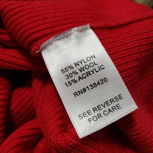 Etcetera Medium Red Knit Long Sleeve Sweater Dress NWT - Picture 8 of 9